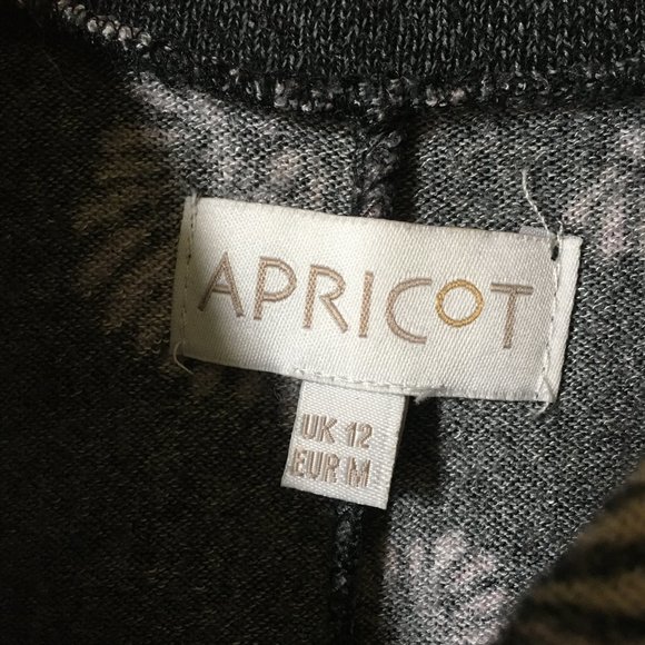 Whimsygoth Mock Neck Jersey Knit Swing Abstract Floral Mini Dress - Picture 15 of 15